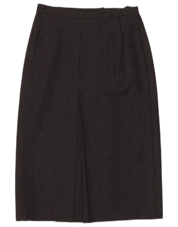 Marks & Spencer Womens Midi Skirt UK 14 Medium W30 Grey New Wool