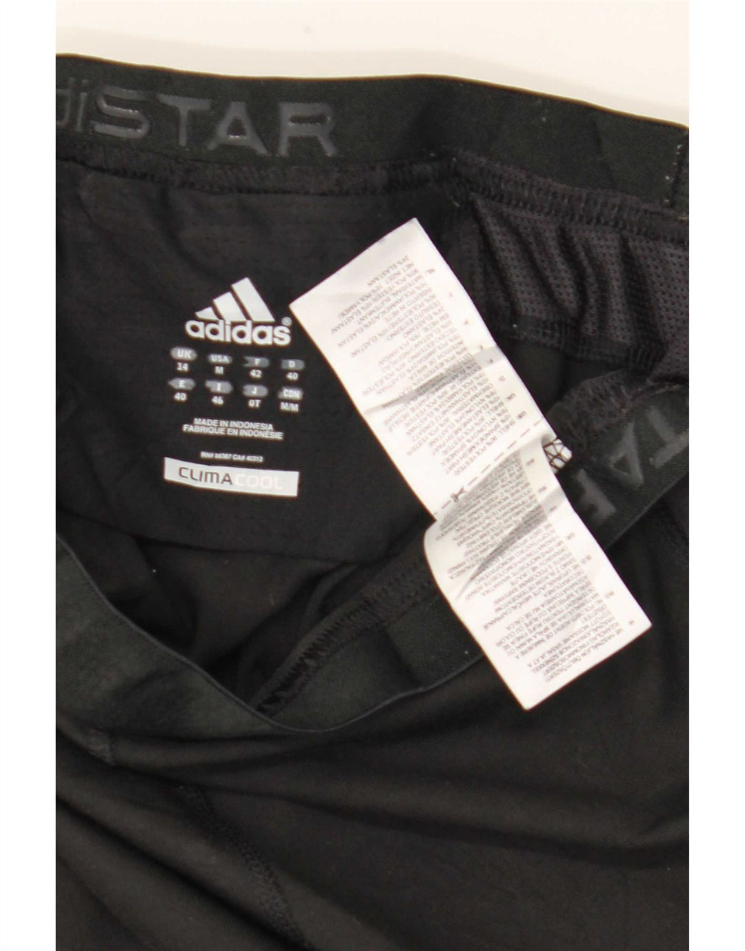 Adidas Womens Climacool Capri Leggings UK 14 Medium Black Polyester