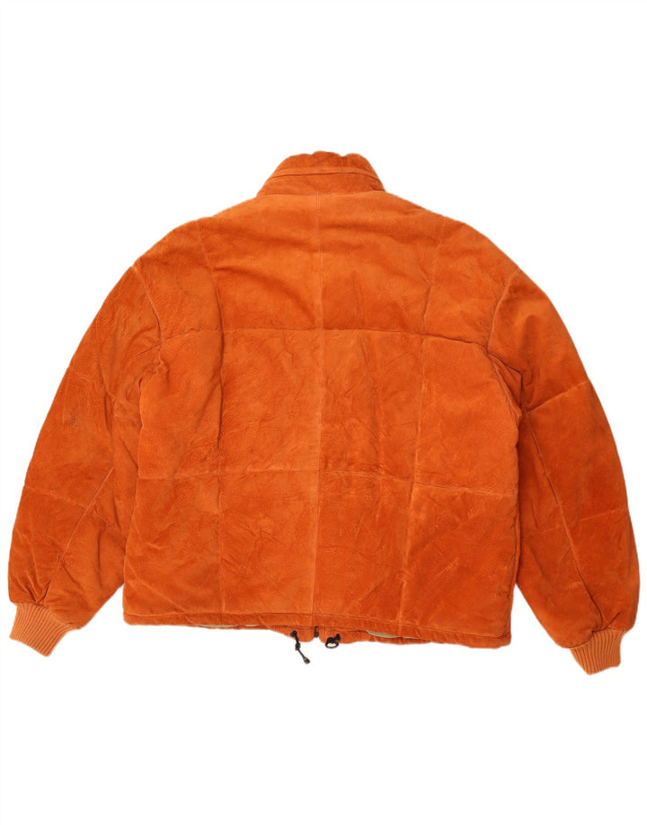 Fox Womens Hooded Suede Jacket UK 18 XL Orange