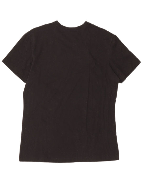 Fila Mens T-Shirt Top Medium Black Cotton