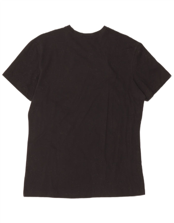 Fila Mens T-Shirt Top Medium Black Cotton