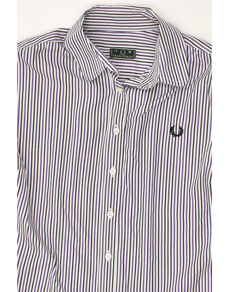 FRED PERRY Mens Shirt Medium Multicoloured Striped Cotton | Vintage Fred Perry | Thrift | Second-Hand Fred Perry | Used Clothing | Messina Hembry 