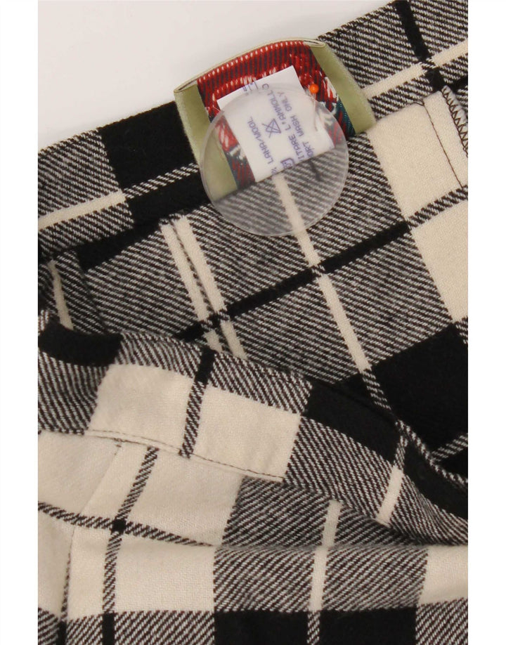 Silvy Womens Wrap Skirt IT 44 Medium W26 Black Plaid Wool