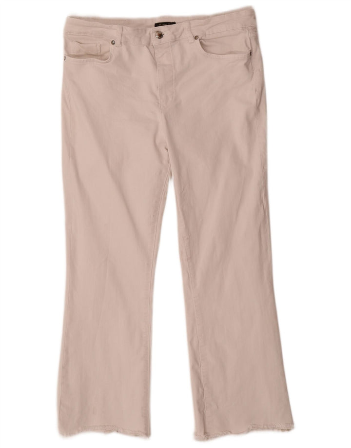 Massimo Dutti Womens High Waist Cropped Jeans EU 40 Medium W30 L25 White
