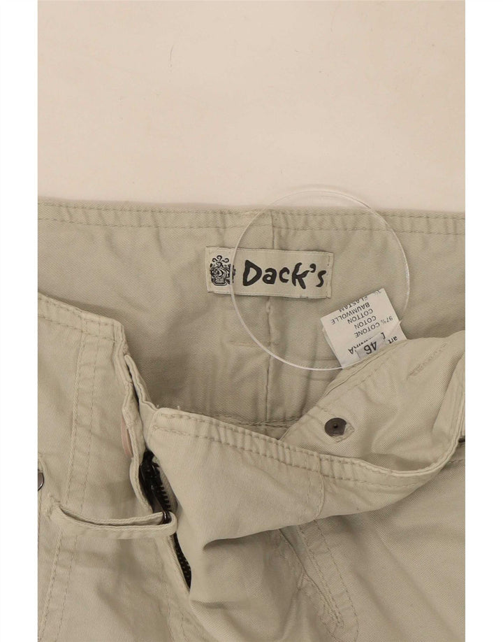 Dack's Womens Straight Casual Trousers IT 46 Large W32 L28 Grey Cotton