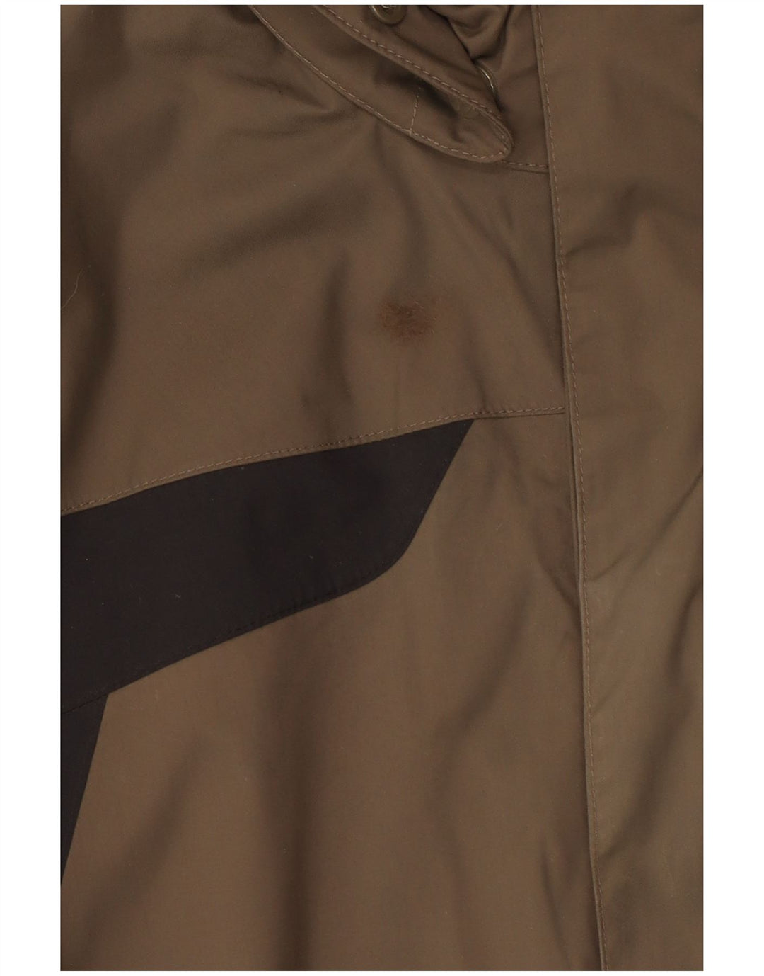 Jack Wolfskin Mens Hooded Rain Jacket UK 36/38 Medium Khaki Colourblock