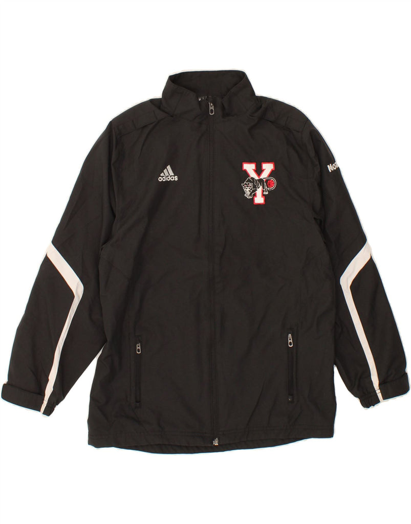 ADIDAS Boys Graphic Tracksuit Top Jacket 11-12 Years Large Black Vintage Adidas and Second-Hand Adidas from Messina Hembry 