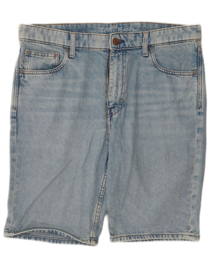Esprit Mens Denim Shorts W33 Medium Blue Cotton
