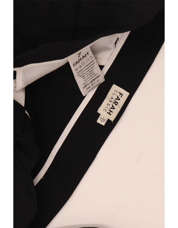 Farah Womens Straight Casual Trousers W36 L27 Black Polyester
