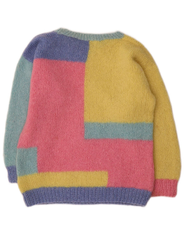 Vintage Womens Boat Neck Jumper Sweater UK 16 Large Multicoloured