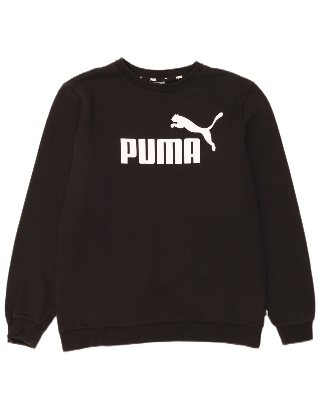 Puma Boys Graphic Sweatshirt Jumper 15-16 Years  Black Cotton