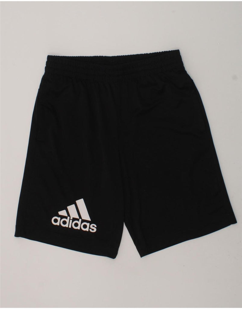 ADIDAS Boys Graphic Sport Shorts 11-12 Years Black Polyester | Vintage Adidas | Thrift | Second-Hand Adidas | Used Clothing | Messina Hembry 