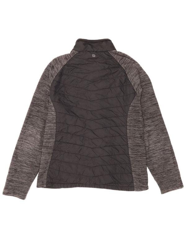 Mountain Warehouse Womens Tracksuit Top Jacket UK 18 XL Black Flecked Nylon