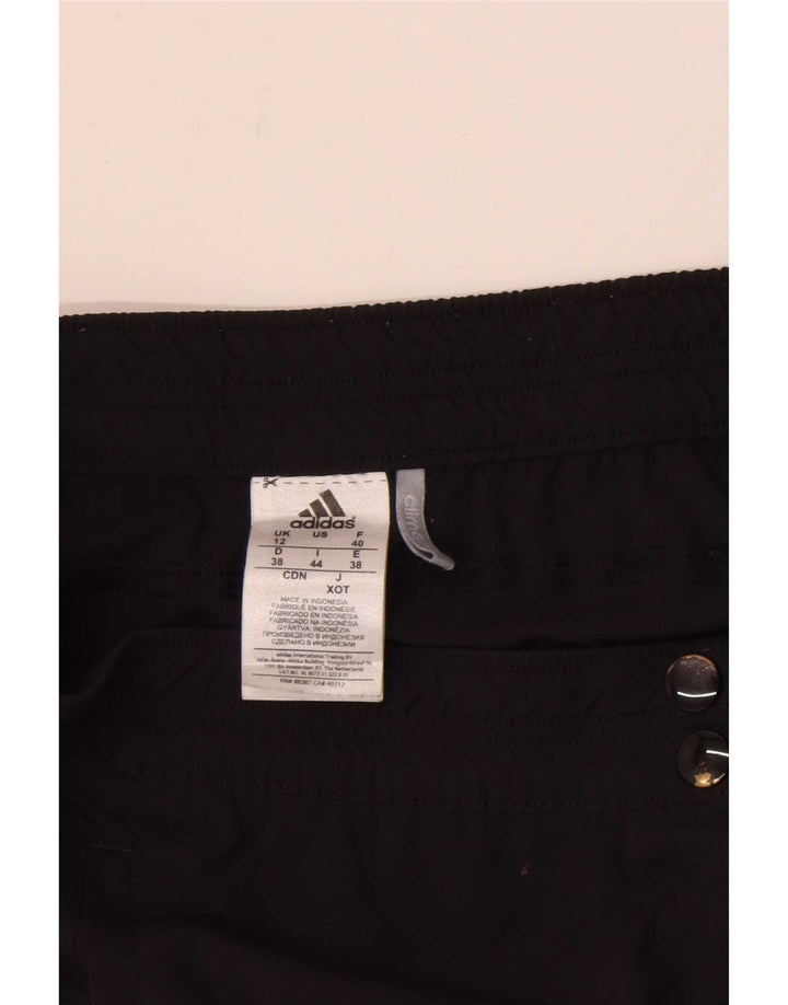 Adidas Womens Climalite Sport Shorts UK 12 Medium Black Nylon