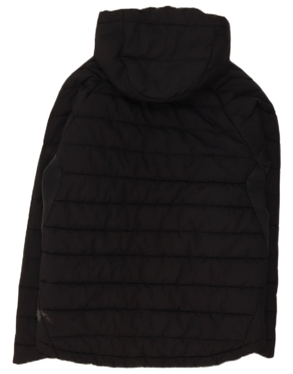 Nike Mens Hooded Padded Jacket UK 40 Large Black Polyester