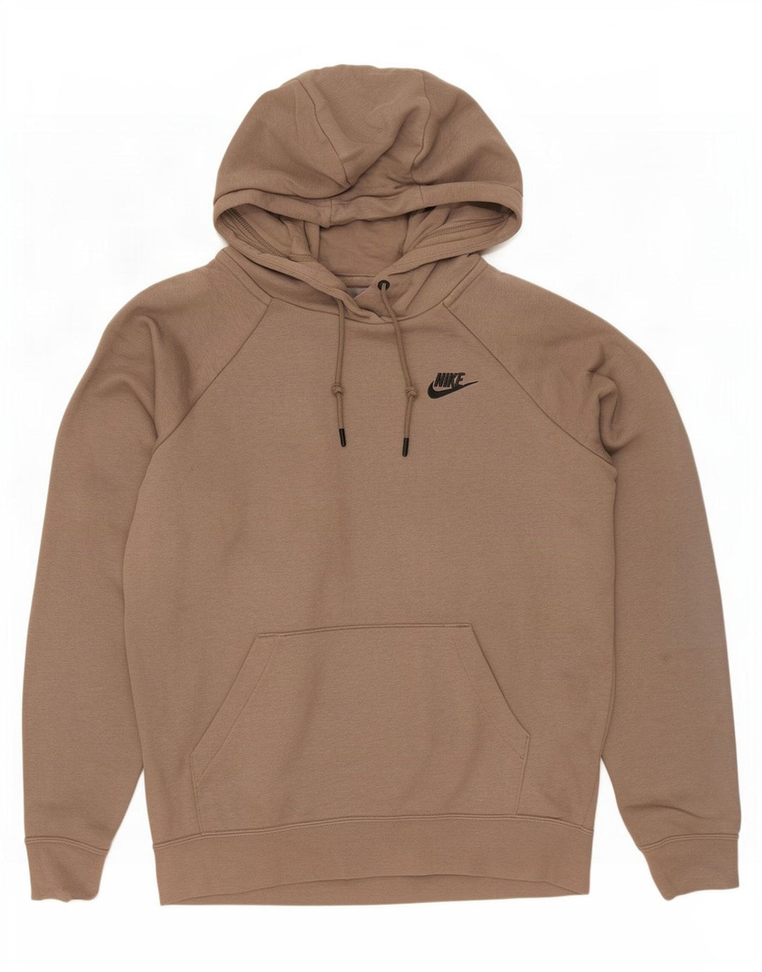 Nike Mens Hoodie Jumper Small Brown Cotton