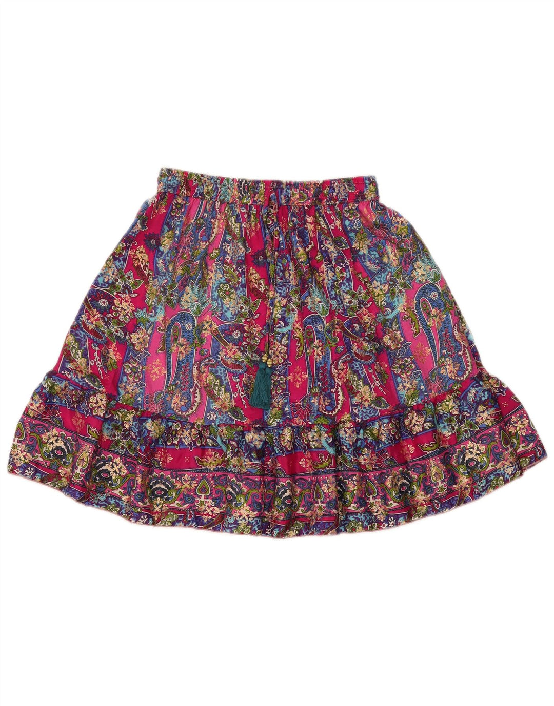 VINTAGE Womens Flared Skirt W22 2XS  Multicoloured Paisley