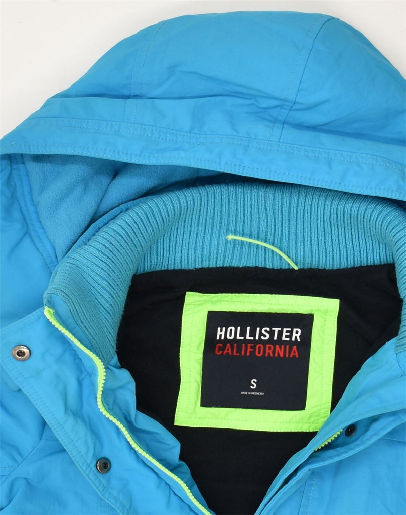 HOLLISTER Womens Hooded Windbreaker Jacket UK 10 Small Blue Nylon | Vintage Hollister | Thrift | Second-Hand Hollister | Used Clothing | Messina Hembry 