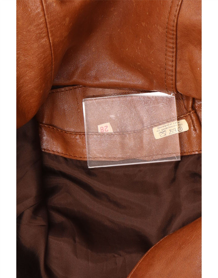 VINTAGE Mens Leather Jacket UK 38 Medium Brown Leather