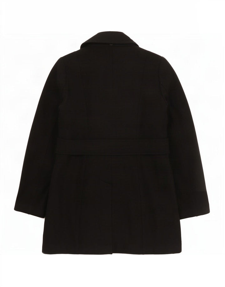 French Connection Womens Overcoat UK 10 Small Black Wool