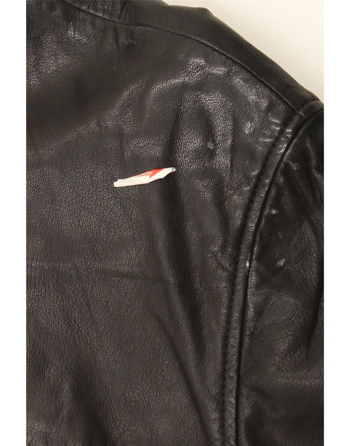Vintage Mens Leather Jacket UK 40 Large Black