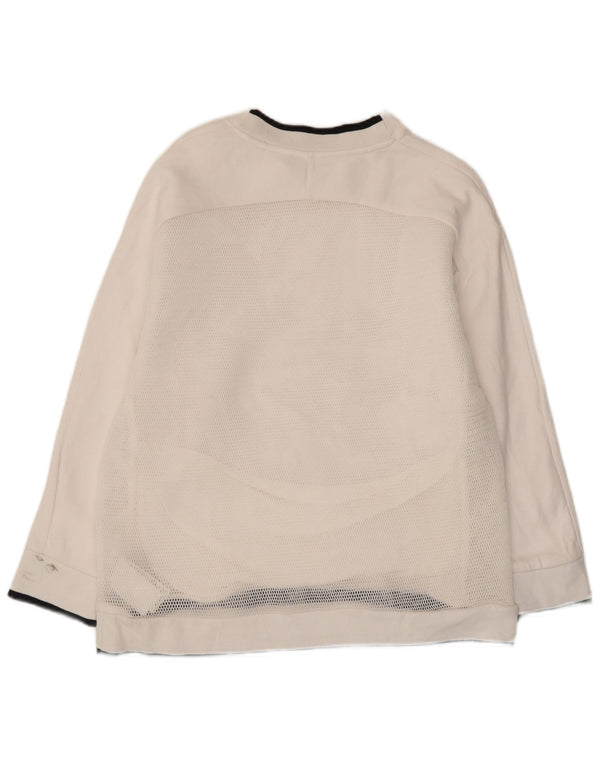 Puma Womens Graphic Sweatshirt Jumper UK 10 Small White Cotton