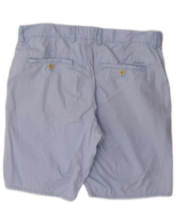 Gant Mens Relaxed Fit Chino Shorts W34 Large Blue Cotton