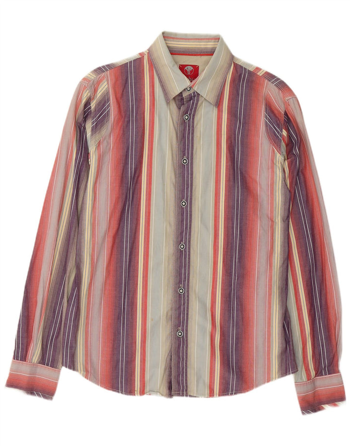 FAT FACE Mens Shirt Small Multicoloured Striped Cotton