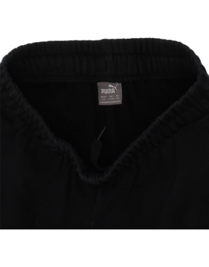 PUMA Boys Tracksuit Trousers Joggers 11-12 Years  Black Vintage Puma and Second-Hand Puma from Messina Hembry 