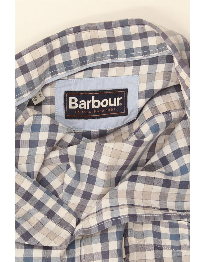 Barbour Mens Shirt Medium Blue Gingham