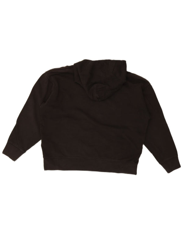 Levi's Womens Graphic Oversized Hoodie Jumper UK 10 Small Black Cotton