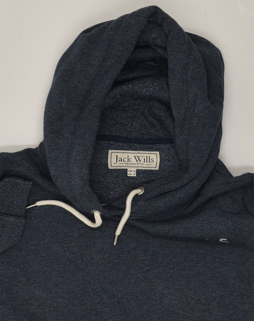 JACK WILLS Womens Hoodie Jumper UK 12 Medium Navy Blue Cotton | Vintage Jack Wills | Thrift | Second-Hand Jack Wills | Used Clothing | Messina Hembry 