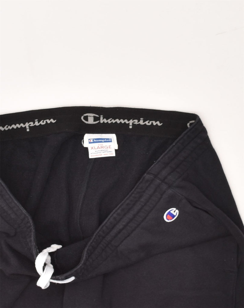 CHAMPION Mens Tracksuit Trousers Joggers XL Black Cotton | Vintage Champion | Thrift | Second-Hand Champion | Used Clothing | Messina Hembry 