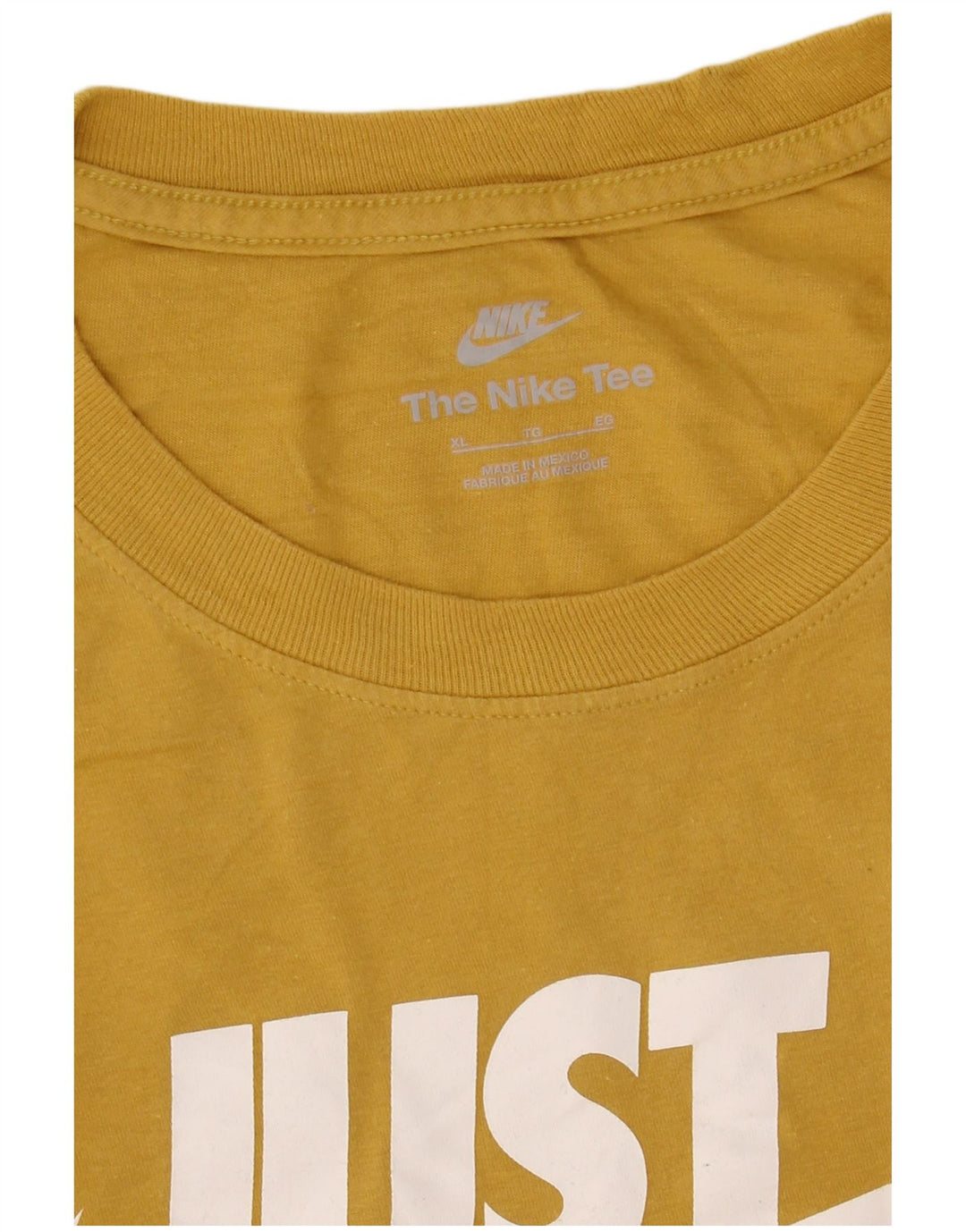 Nike Mens Graphic T-Shirt Top XL Yellow