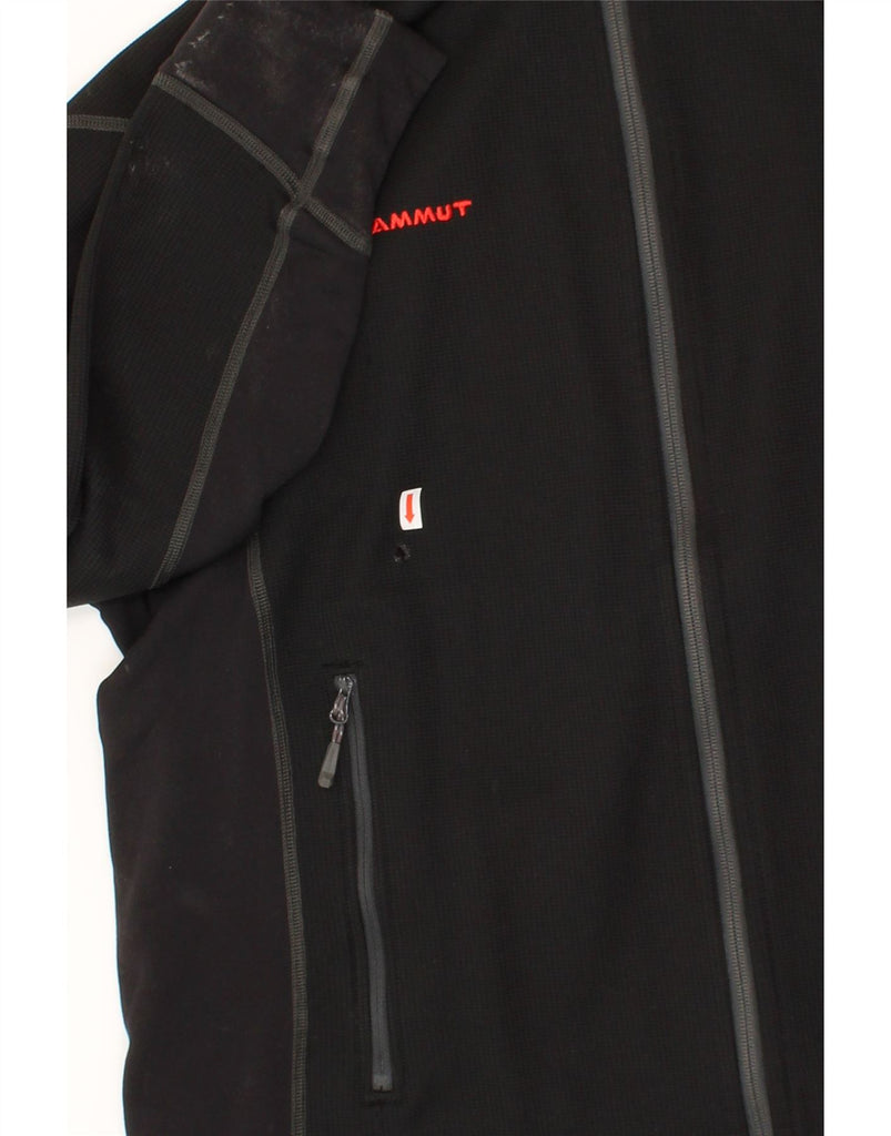 MAMMUT Womens Graphic Zip Hoodie Sweater UK 18 XL Black Vintage Mammut and Second-Hand Mammut from Messina Hembry 