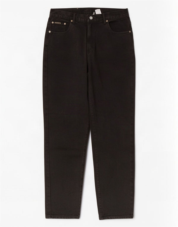 Calvin Klein Womens High Waist Tapered Jeans US 12 Large W28 L29 Black