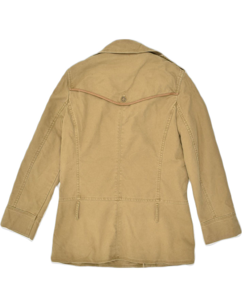 MASSIMO DUTTI Womens Military Jacket UK 12 Medium Beige Cotton | Vintage Massimo Dutti | Thrift | Second-Hand Massimo Dutti | Used Clothing | Messina Hembry 