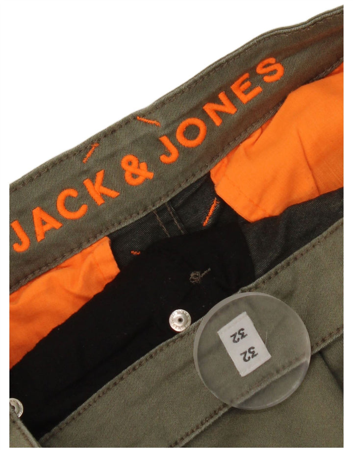 Jack & Jones Mens Slim Cargo Trousers W32 L28 Khaki