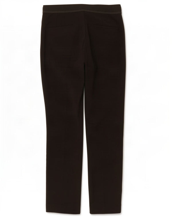 Zara Womens Slim Cropped Trousers Medium W28 L26 Black Cotton