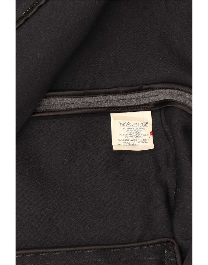 Trussardi Mens Pea Coat IT 48 Medium Grey Wool