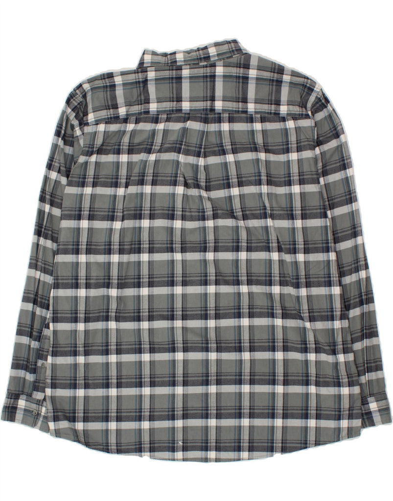 EDDIE BAUER Mens Classic Fit Shirt XL Grey Check Cotton Vintage Eddie Bauer and Second-Hand Eddie Bauer from Messina Hembry 