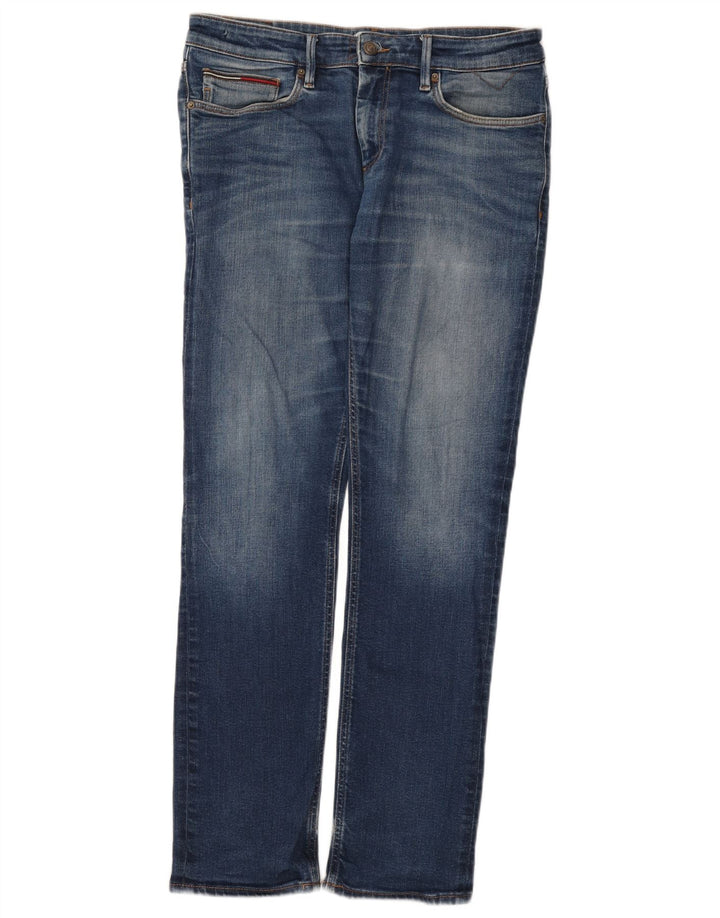 Tommy Hilfiger Mens Slim Jeans W34 L32 Blue Cotton