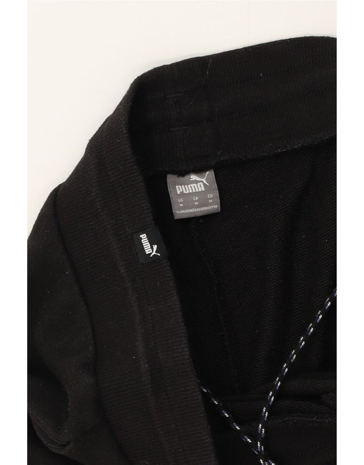 Puma Mens Tracksuit Trousers Joggers Medium  Black Colourblock Cotton