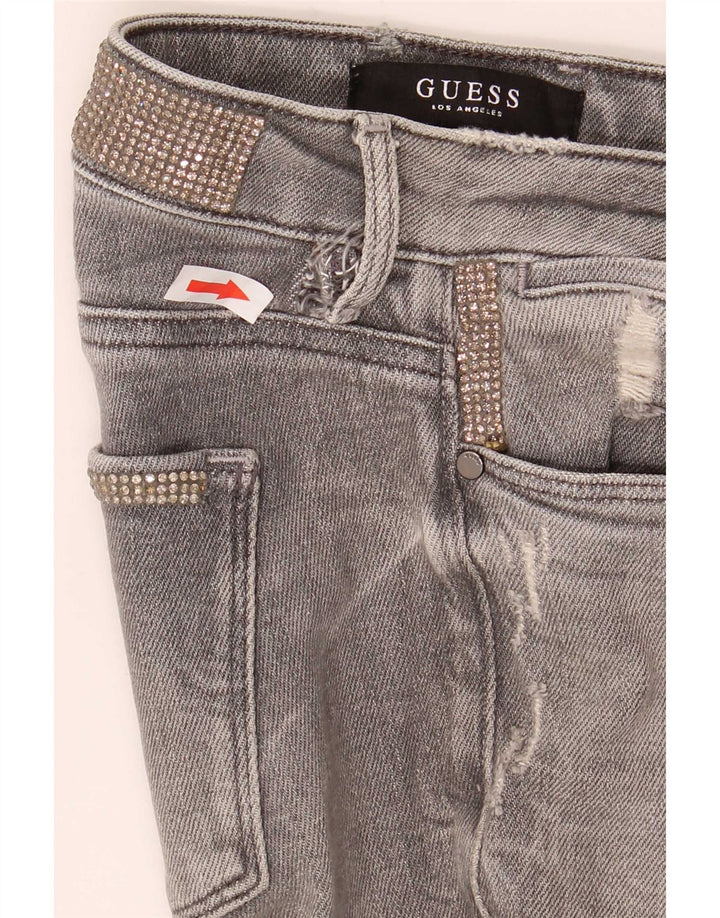 Guess Womens Distressed Jegging Skinny Jeans W26 L28 Grey