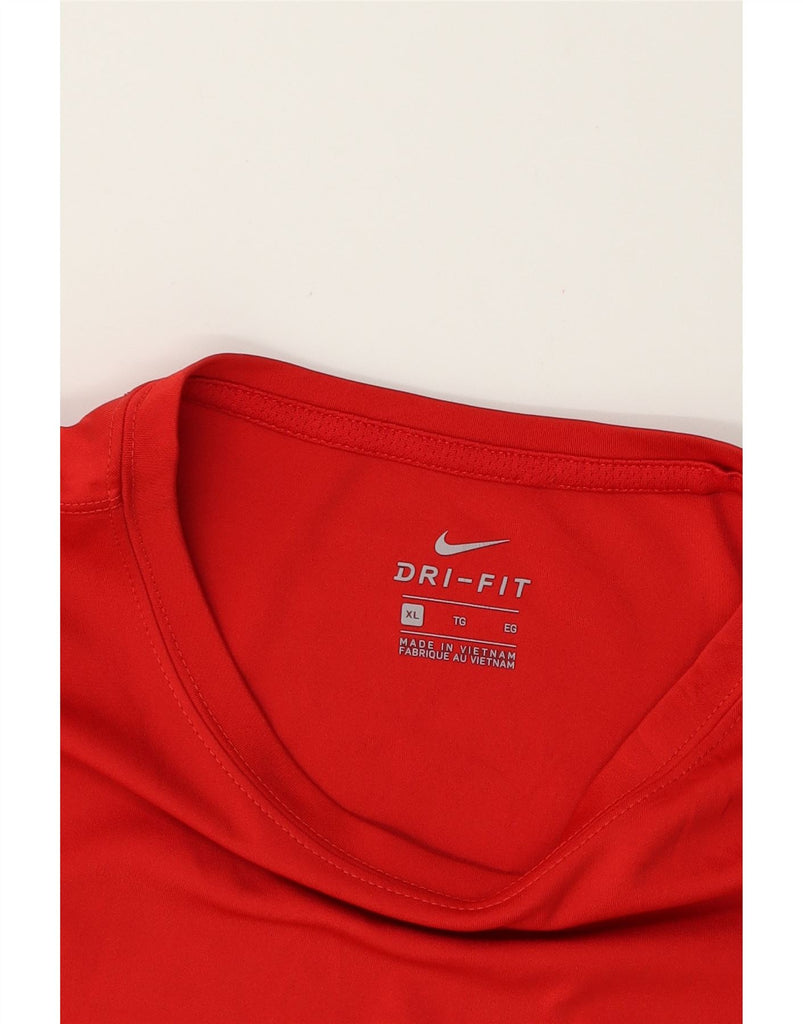 NIKE Womens Big & Tall Graphic T-Shirt Top UK 18 XL Red Polyester Vintage Nike and Second-Hand Nike from Messina Hembry 