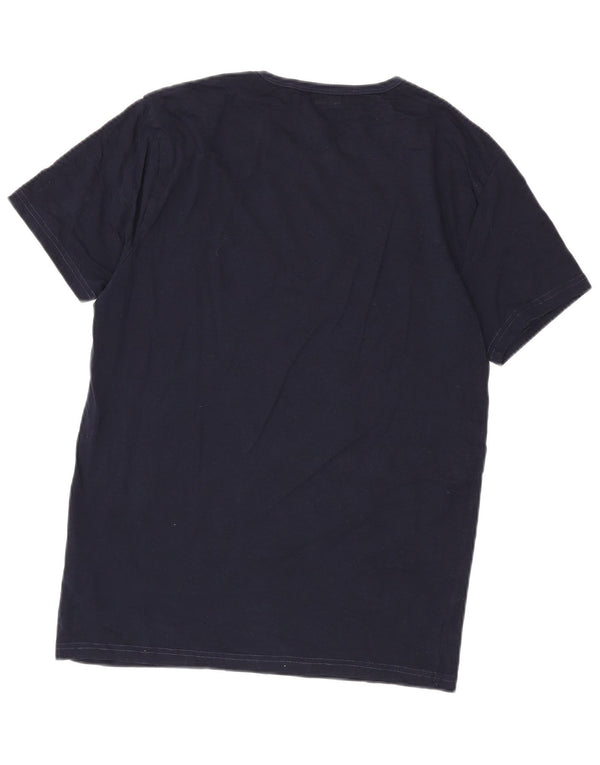 Paul Smith Mens T-Shirt Top Large Navy Blue Cotton