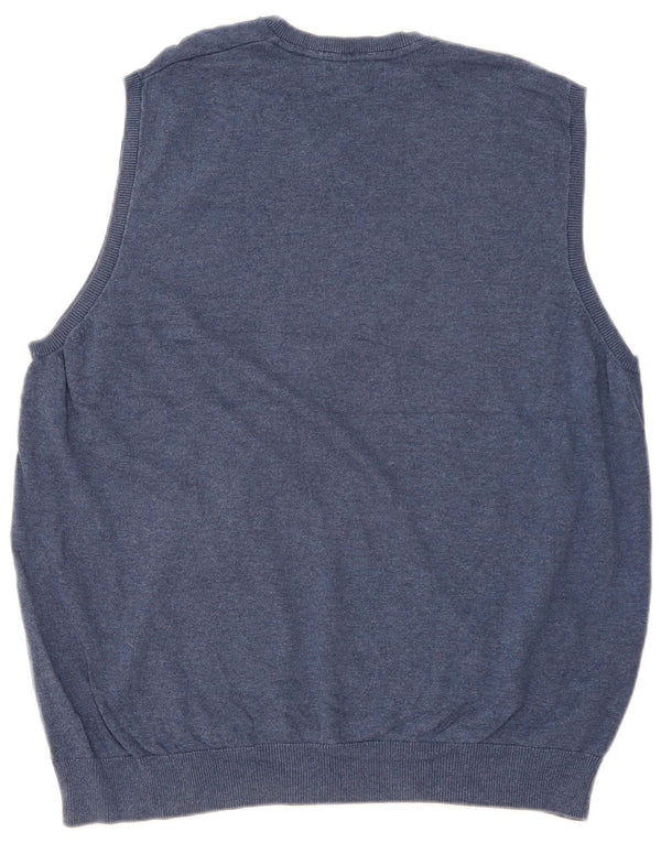 Marks & Spencer Mens Vest Tank Top 2XL Navy Blue Cotton