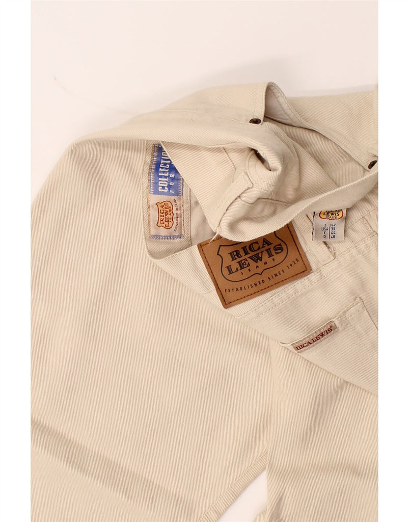 RICA LEWIS Mens Straight Jeans IT 52 XL W36 L30 Beige Cotton Vintage Rica Lewis and Second-Hand Rica Lewis from Messina Hembry 