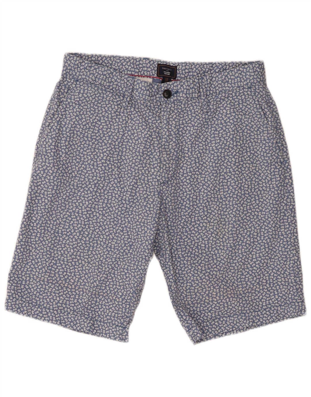 Gap Mens Khakis Chino Shorts W32 Medium  Blue Floral Cotton