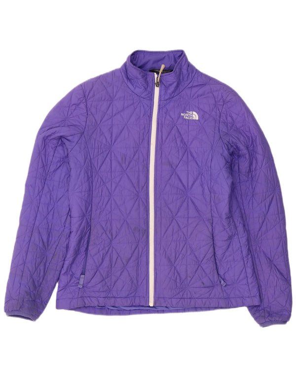 The North Face Womens Quilted Jacket UK 16 Large Purple Nylon